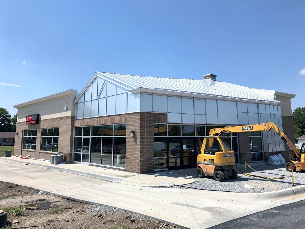 Exterior of a commercial building
